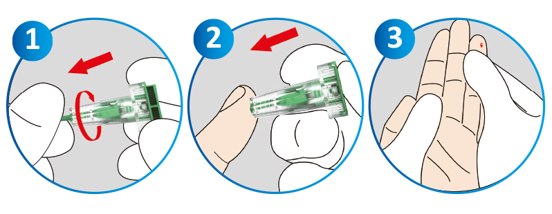 NODOLO Einweg-Lanzettiergeräte, 1,6mm/30G, 50 Stk.