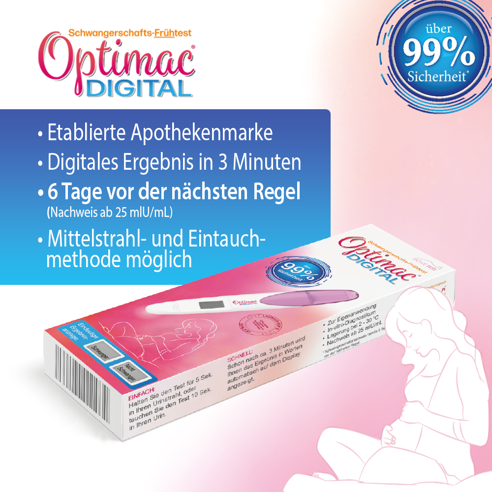 Digital Optimac Schwangerschafts-Frühtest