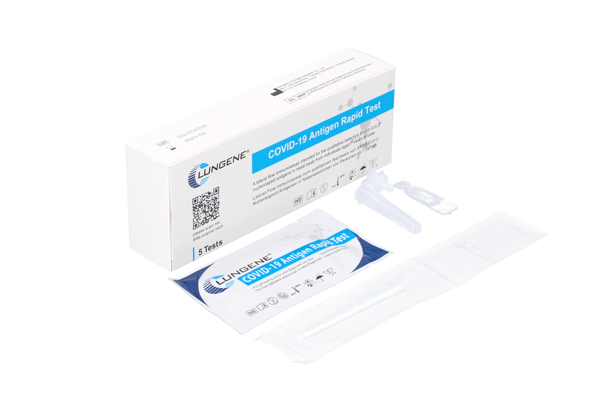 Clungene Covid-19 Antigen Test, 5 Stück