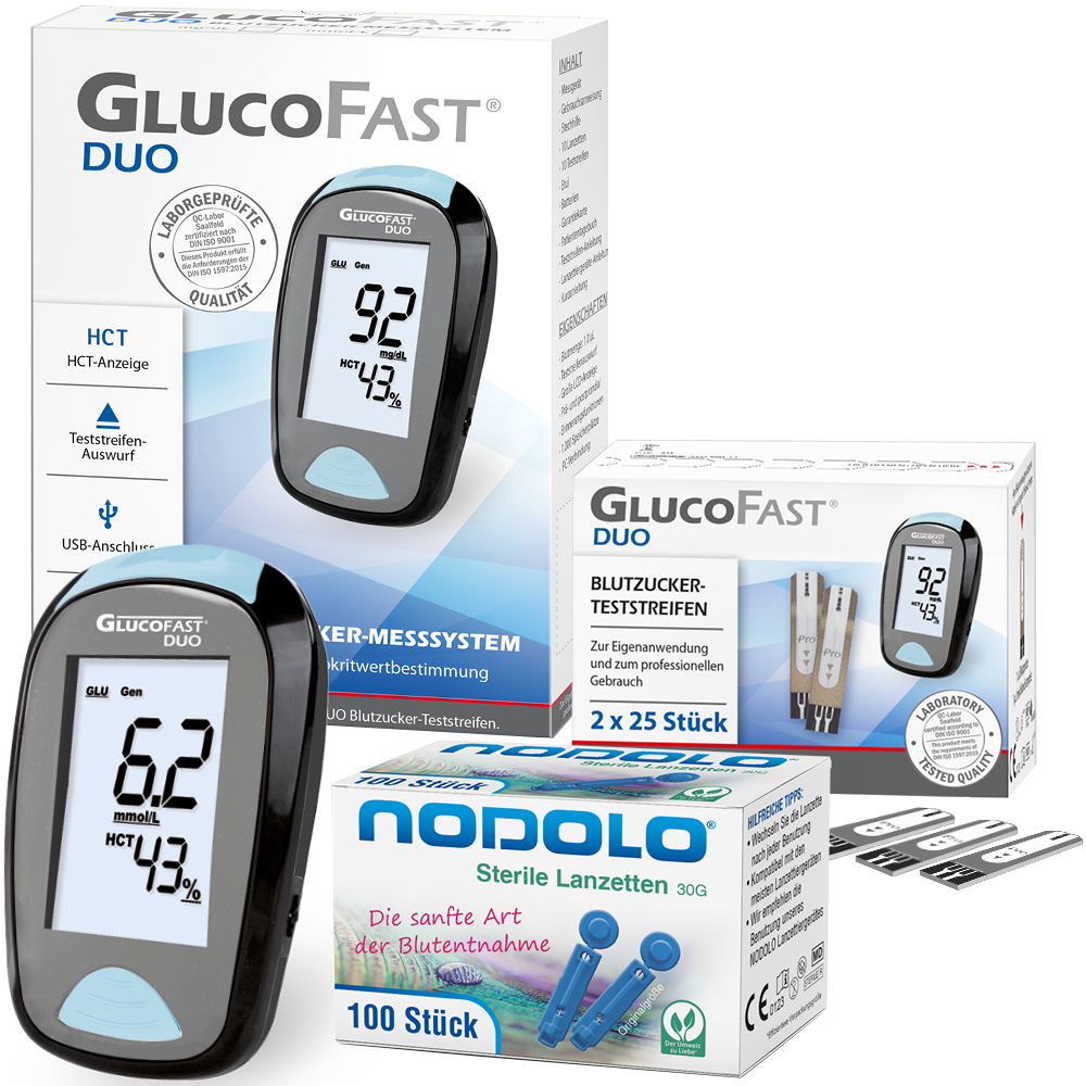 Glucofast Duo kompl.Set, incl.50Ts,100Lz