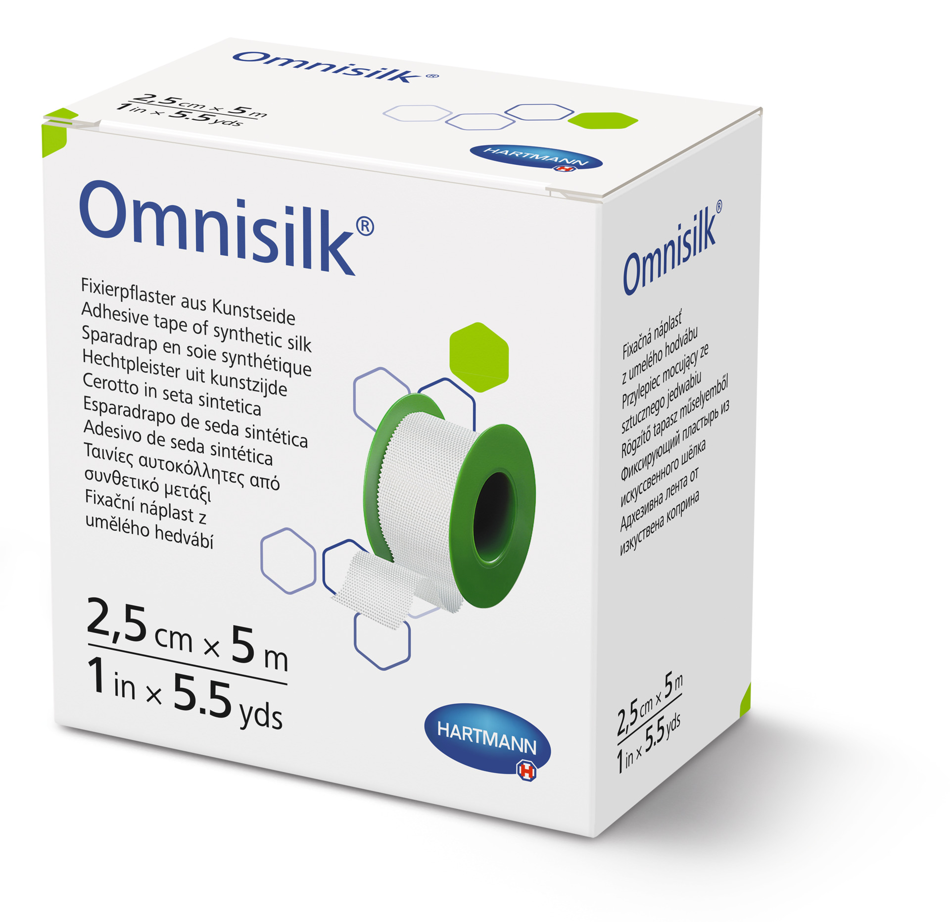 Omnisilk Fixierpflaster 2,5cm | 5 Meter