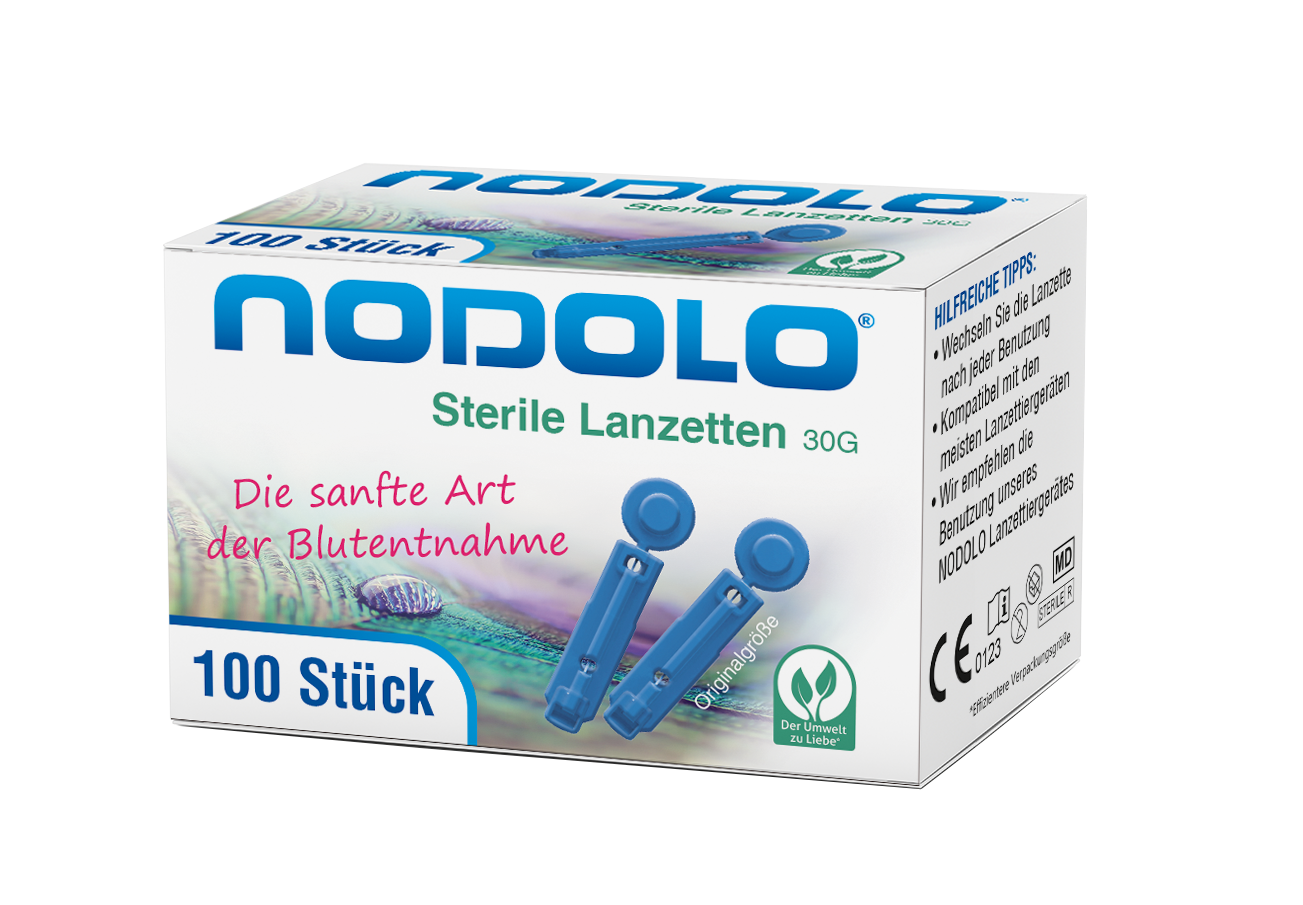 Nodolo Sterile Lanzetten 30G, 100 Stk.