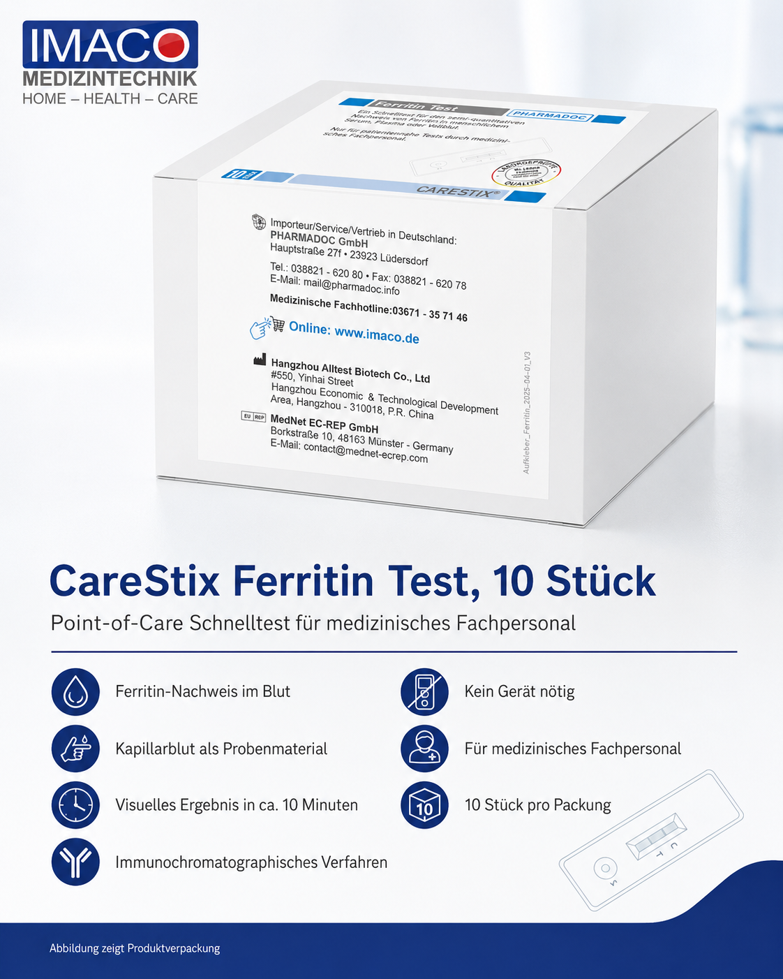 CareStix Ferritin Test - 10 Stück