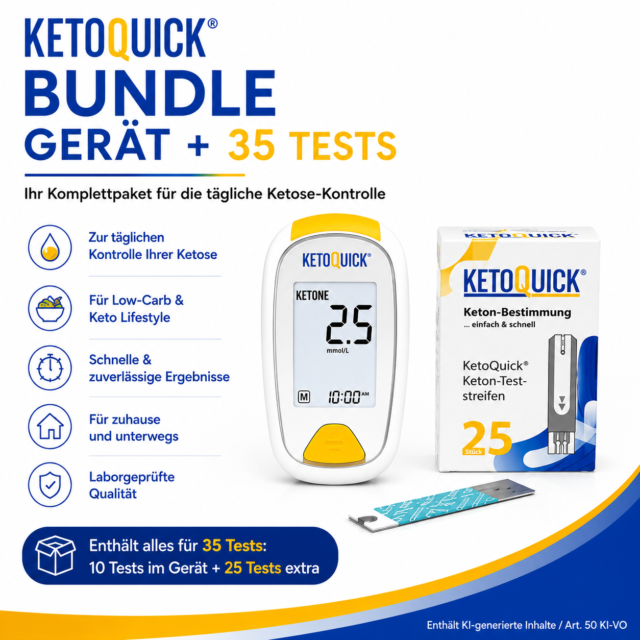 KetoQuick Kombiset mit 35 Teststreifen