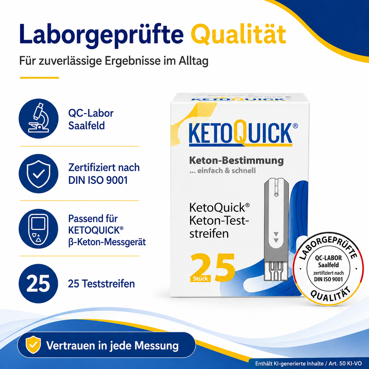 KetoQuick Keton-Teststreifen, 25 Stück
