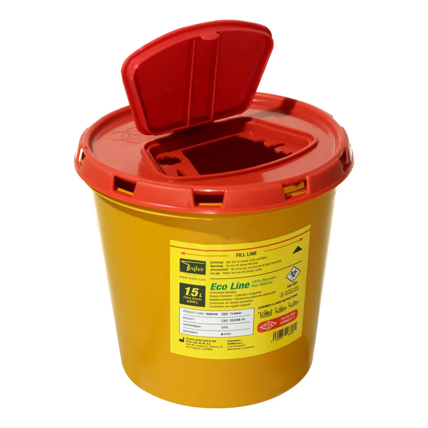 Teqler Eco Line Kanülensammler 1,5 Liter