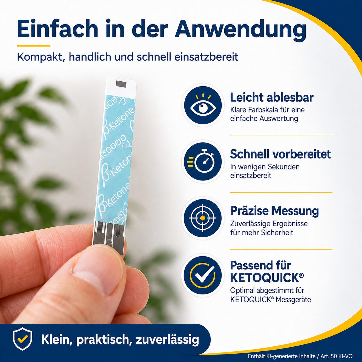 KetoQuick Keton-Teststreifen, 25 Stück + 100 Lanzetten