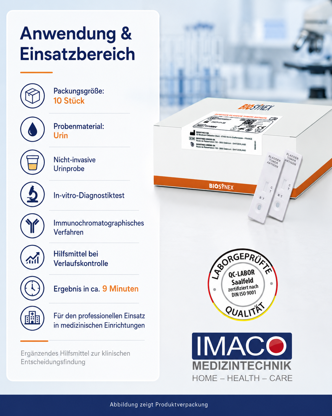 Blasen Tumor Antigen Teste, 10 Stück