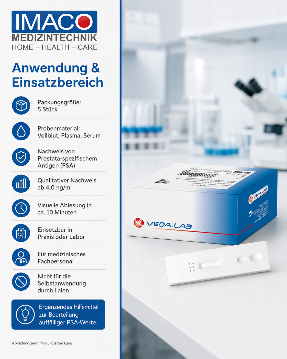 Carestix PSA-Check-1 Teste, 5 Stück