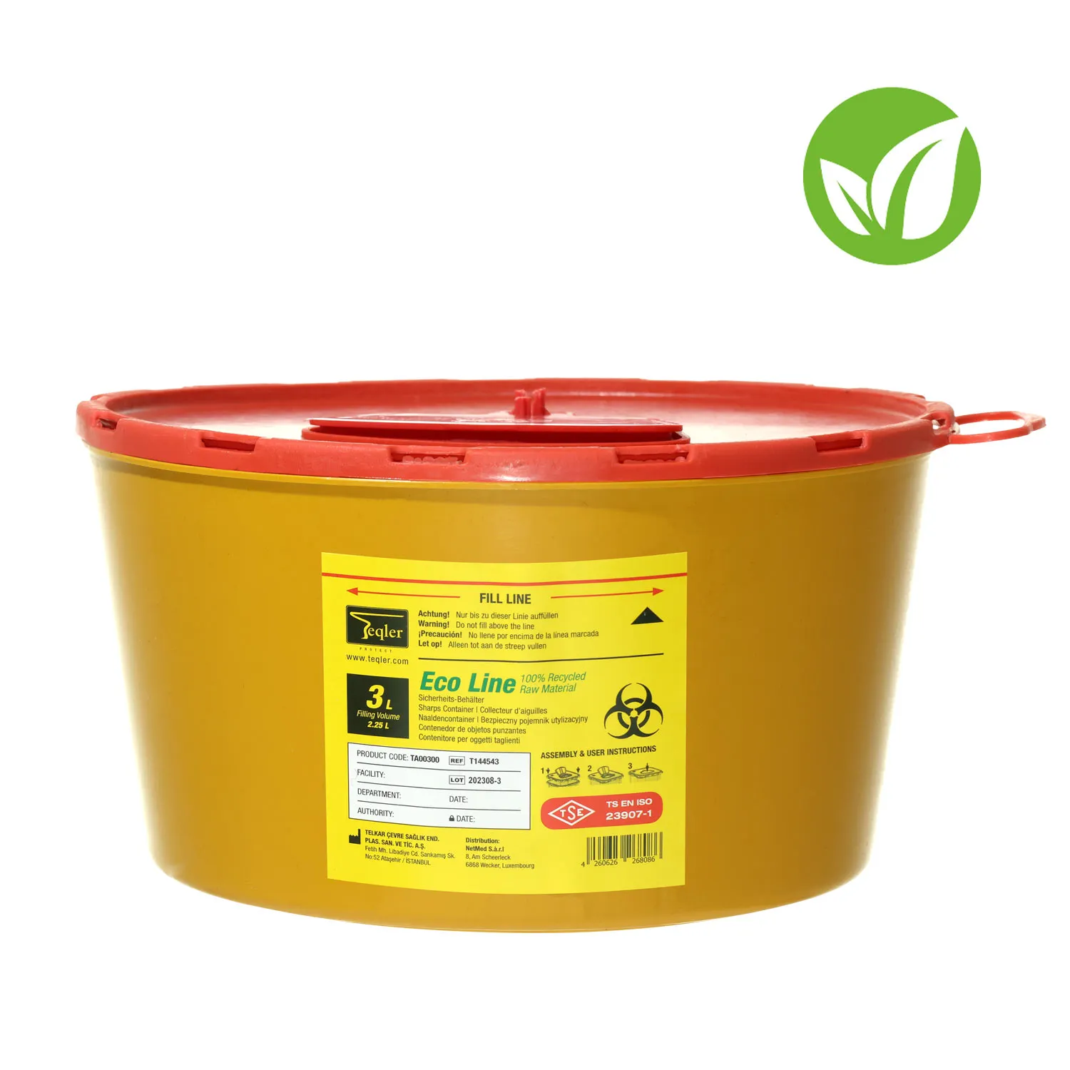 Teqler Eco Line Kanülensammler 3 Liter
